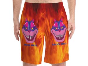 Taco Hell Men's All Over Printed Beach Shorts