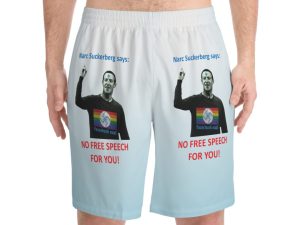 Narc Suckerberg Men's All Over Printed Beach Shorts