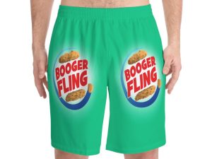 Booger Fling Men's All Over Printed Beach Shorts