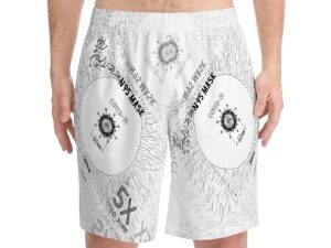 The Hole on an N95 Mask is 5X Too Big!!! Men's All Over Printed Beach Shorts