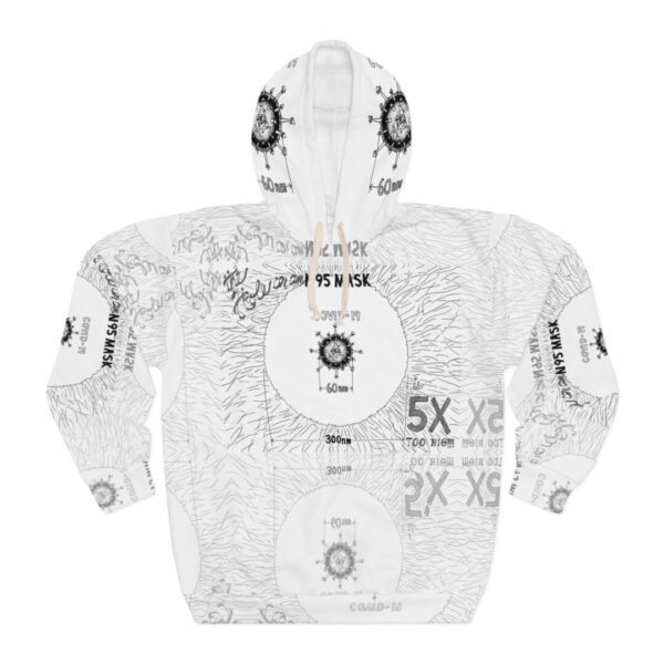 the hole on an n95 mask is 5x too big!!! unisex pullover hoodie