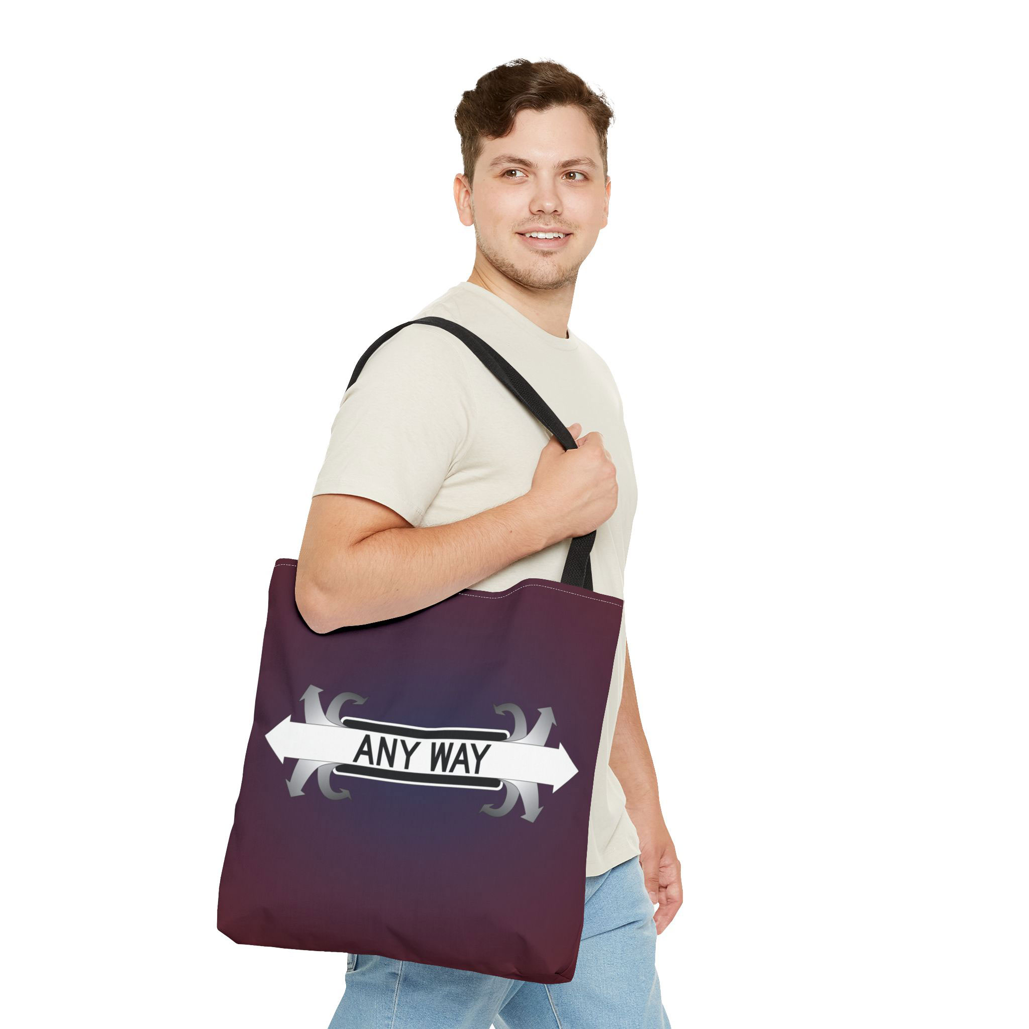 - Any Way All Over Printed Tote Bag - 2 - Davidnoll.earth https://davidnoll.earth/wp-content/uploads/2025/01/any-way-tote-bag-navy-handle-18x18-person3.jpg