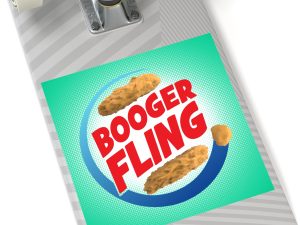 Booger Fling Square Stickers, IndoorOutdoor