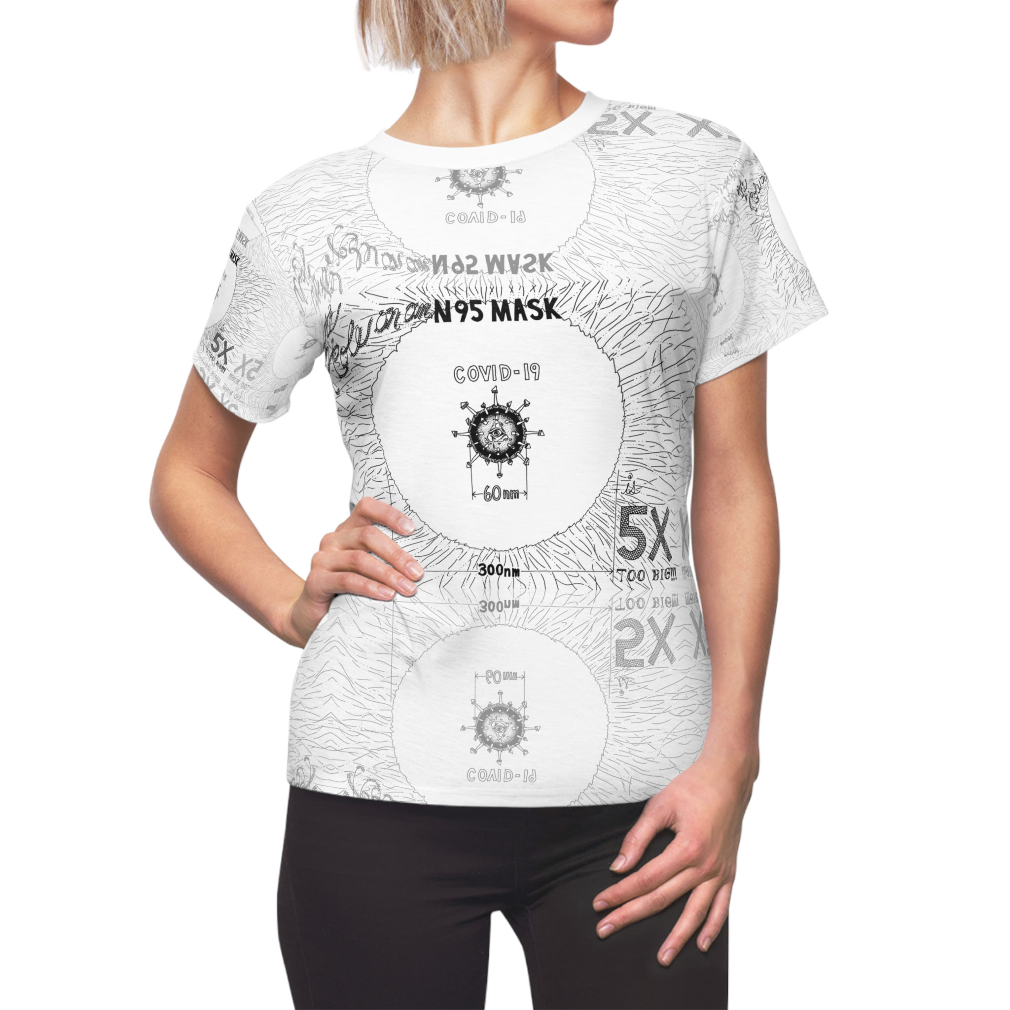 - The Hole on an N95 Mask is 5X Too Big!!! Women's All Over Printed T Shirt - 4 - Davidnoll.earth https://davidnoll.earth/wp-content/uploads/2025/01/hole-on-mask-5x-all-over-womens-tshirt-front.jpg