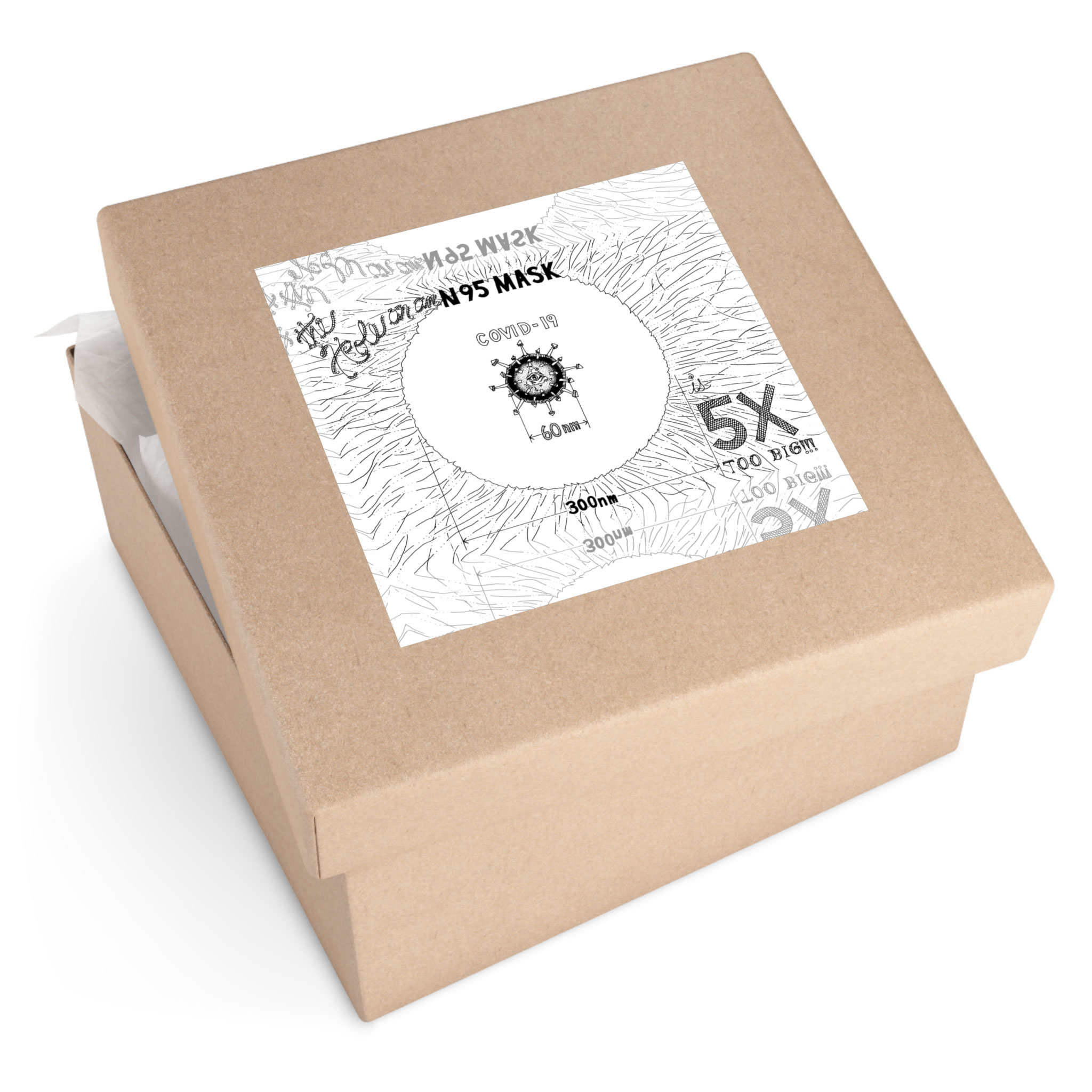 - The Hole on an N95 Mask is 5X Too Big!!! Square Stickers, IndoorOutdoor - 2 - Davidnoll.earth https://davidnoll.earth/wp-content/uploads/2025/01/hole-on-mask-5x-sticker-6x6-context2.jpg