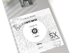 The Hole on an N95 Mask is 5X Too Big!!! Square Stickers, IndoorOutdoor