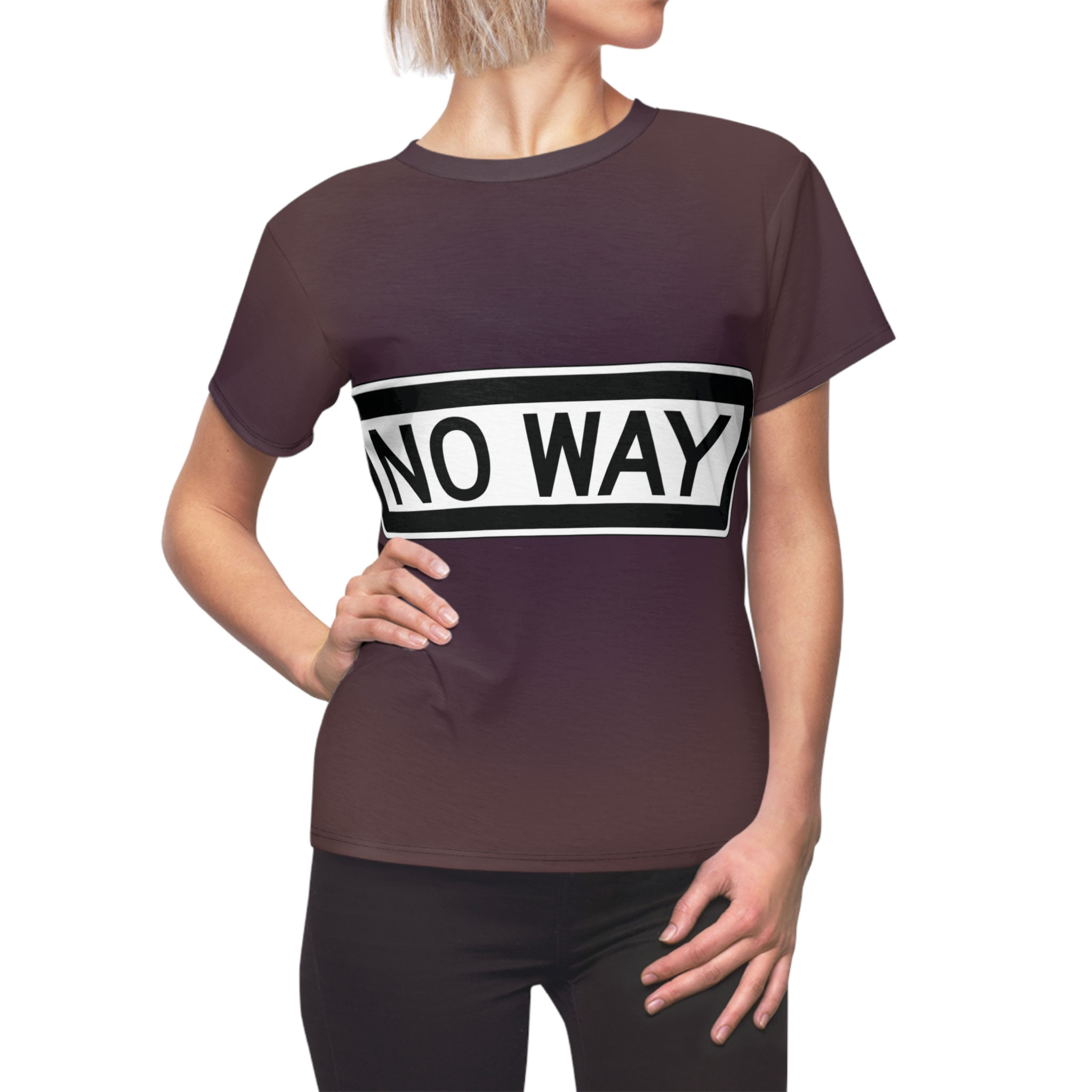 - No Way Women's All Over Printed T Shirt - 4 - Davidnoll.earth https://davidnoll.earth/wp-content/uploads/2025/01/no-way-all-over-womens-tshirt-front.jpg