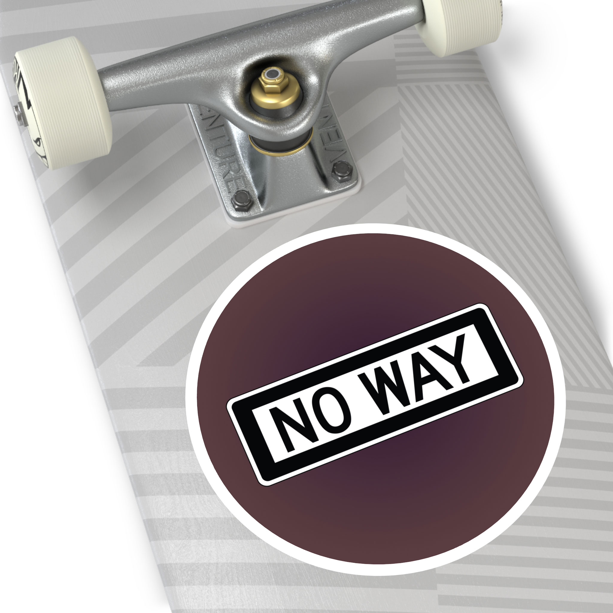 - No Way Round Stickers, IndoorOutdoor - 1 - Davidnoll.earth https://davidnoll.earth/wp-content/uploads/2025/01/no-way-round-sticker-6x6-context1.jpg