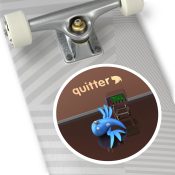- Quitter Round Stickers, IndoorOutdoor - 4 - Davidnoll.earth https://davidnoll.earth/wp-content/uploads/2025/01/quitter-round-sticker-6x6-context1.jpg