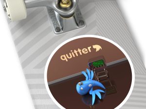 Quitter Round Stickers, IndoorOutdoor