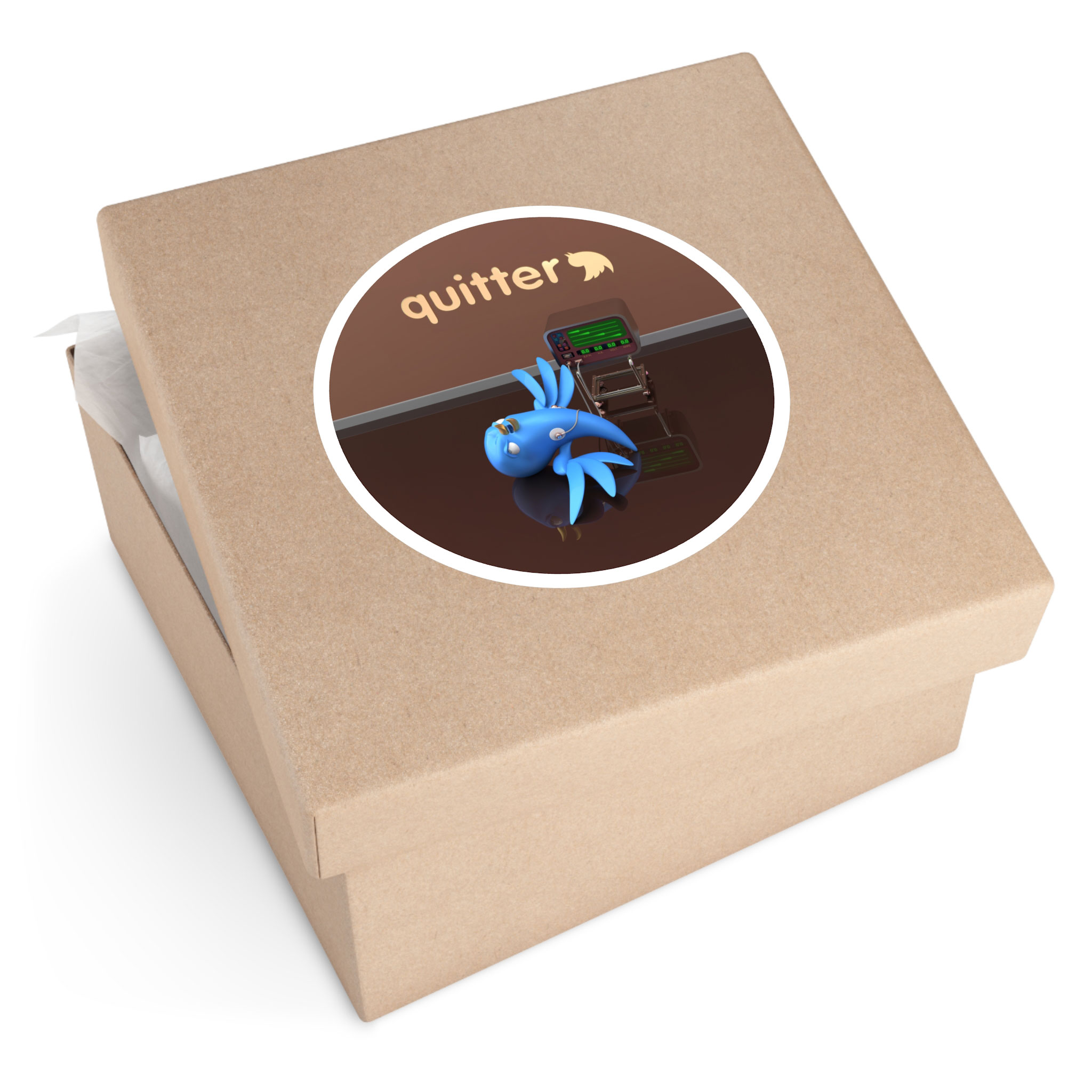 - Quitter Round Stickers, IndoorOutdoor - 2 - Davidnoll.earth https://davidnoll.earth/wp-content/uploads/2025/01/quitter-round-sticker-6x6-context1.jpg