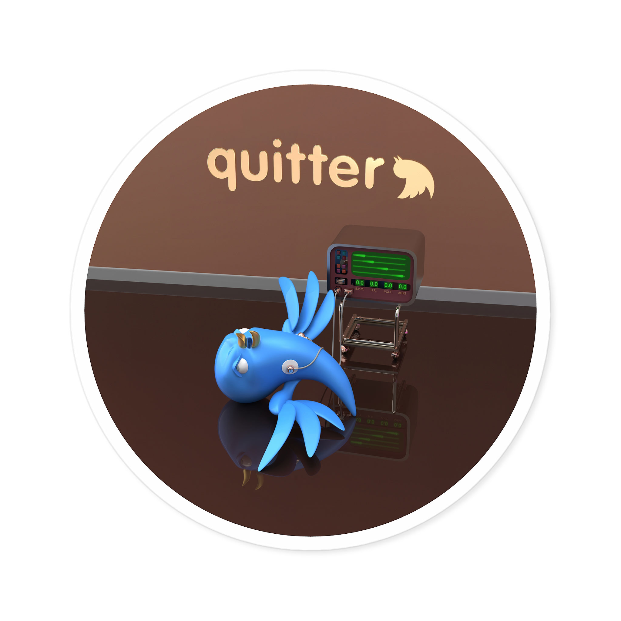 - Quitter Round Stickers, IndoorOutdoor - 3 - Davidnoll.earth https://davidnoll.earth/wp-content/uploads/2025/01/quitter-round-sticker-6x6-context1.jpg