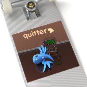 - Quitter Square Stickers, IndoorOutdoor - 4 - Davidnoll.earth https://davidnoll.earth/wp-content/uploads/2025/01/quitter-sticker-6x6-context2.jpg