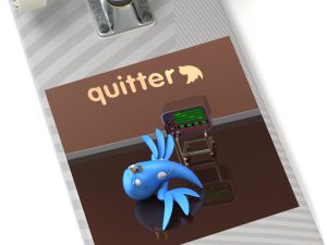 Quitter Square Stickers, IndoorOutdoor