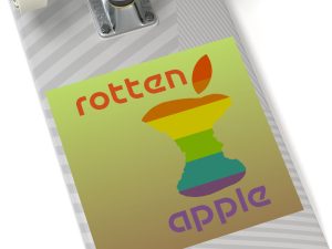 Rotten Apple Square Stickers, IndoorOutdoor