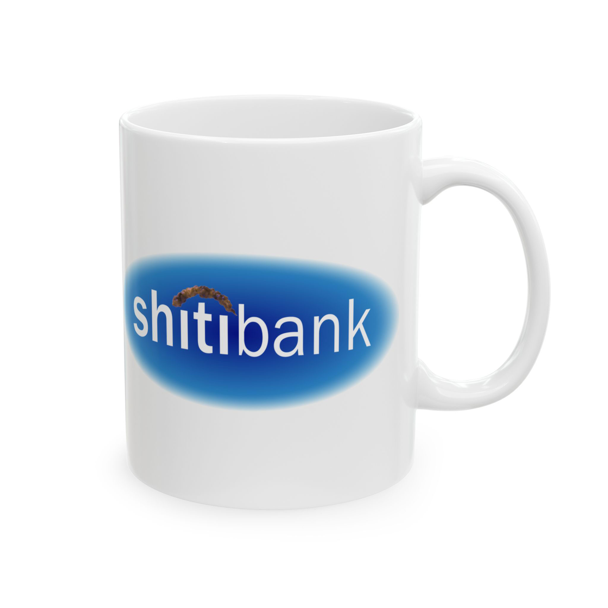 - Shitibank Ceramic Mug, (11oz, 15oz) - 2 - Davidnoll.earth https://davidnoll.earth/wp-content/uploads/2025/01/shitibank-white-mug-context-11oz.jpg