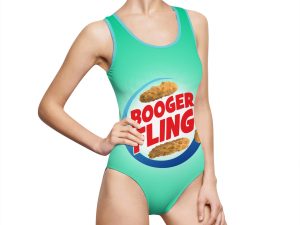 Booger Fling Women's Classic One-Piece Swimsuit (AOP)