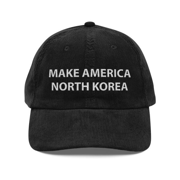 DeSatanist 2028 - MAKE AMERICA NORTH KOREA - Embroidered Corduroy Hat