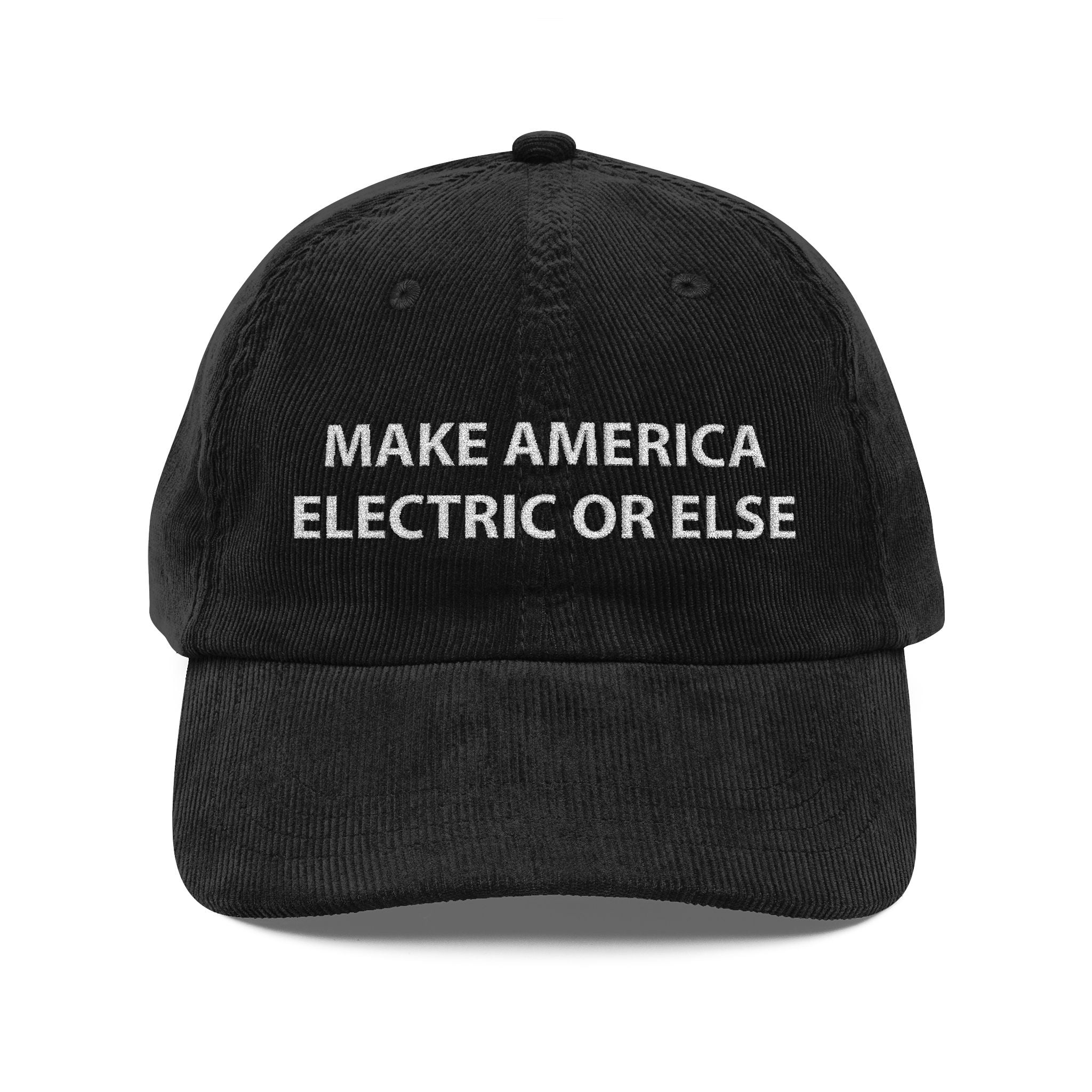 - Newslum 2028 - MAKE AMERICA ELECTRIC OR ELSE - Embroidered Corduroy Hat - 1 - Davidnoll.earth https://davidnoll.earth/wp-content/uploads/2025/12/7848971649530665378_2048.jpeg