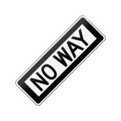 No Way Direct to Film Transparent Stickers - Thumbnail Image 2