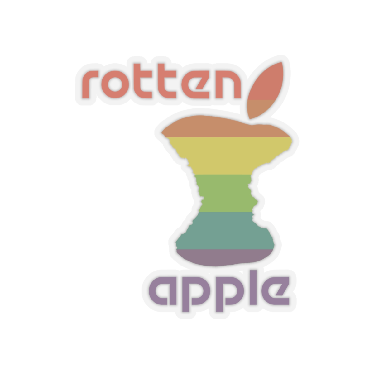 Rotten Apple Transparent Cut-Out Stickers - Image 10