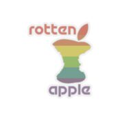 Rotten Apple Transparent Cut-Out Stickers - Thumbnail Image 4