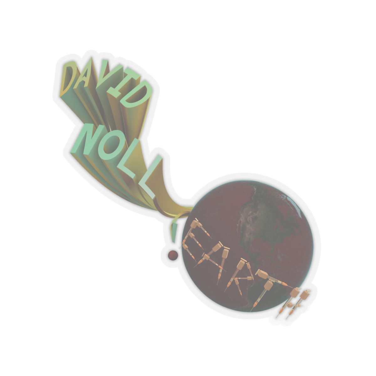David Noll dot Earth Transparent Cut-Out Stickers - Image 2