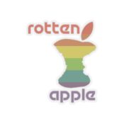 Rotten Apple Transparent Cut-Out Stickers - Thumbnail Image 7