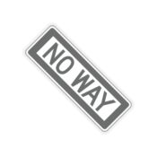 No Way Transparent Cut-Out Stickers - Thumbnail Image 10