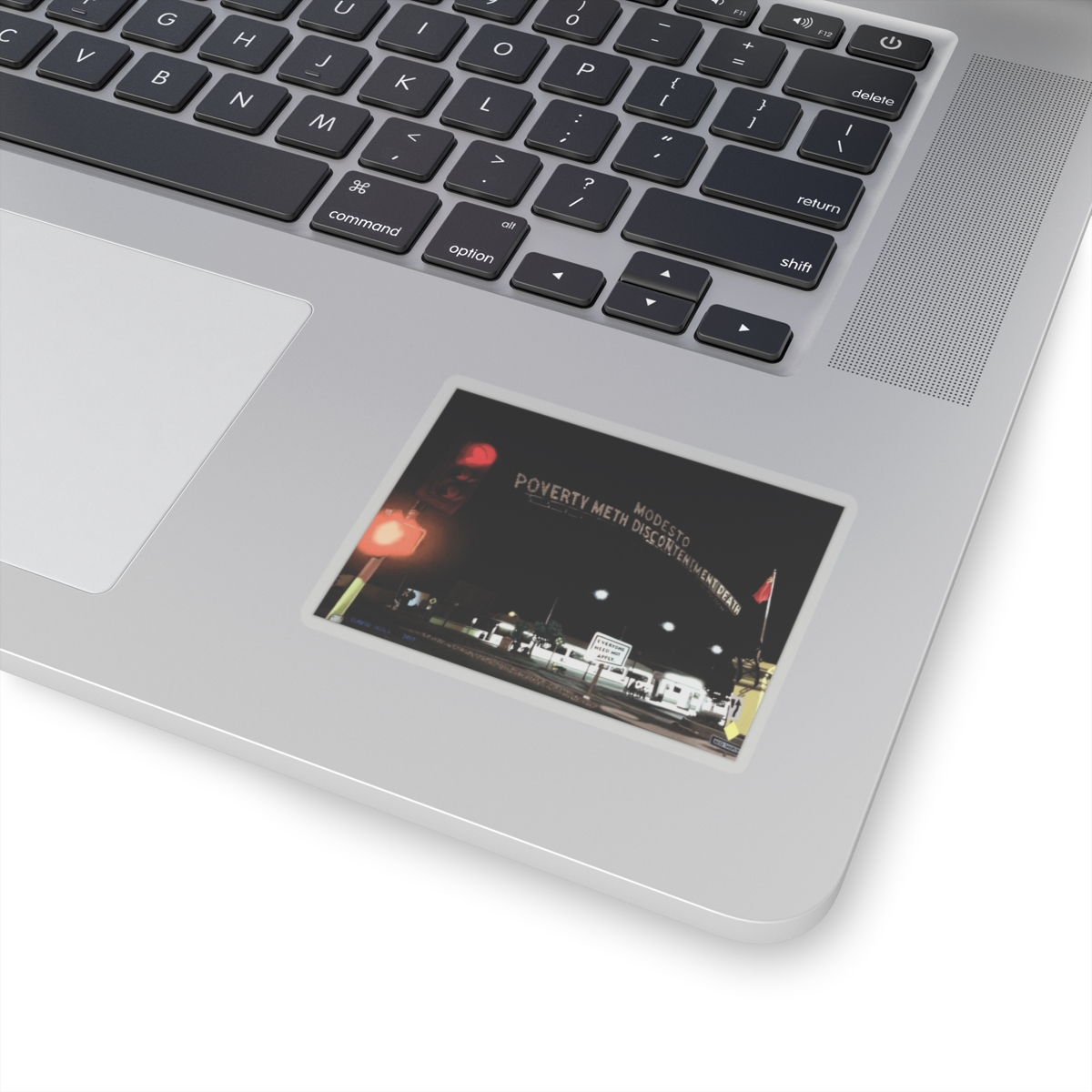 Modesto: Poverty, Meth, Discontentment, Death Transparent Cut-Out Stickers - Image 8