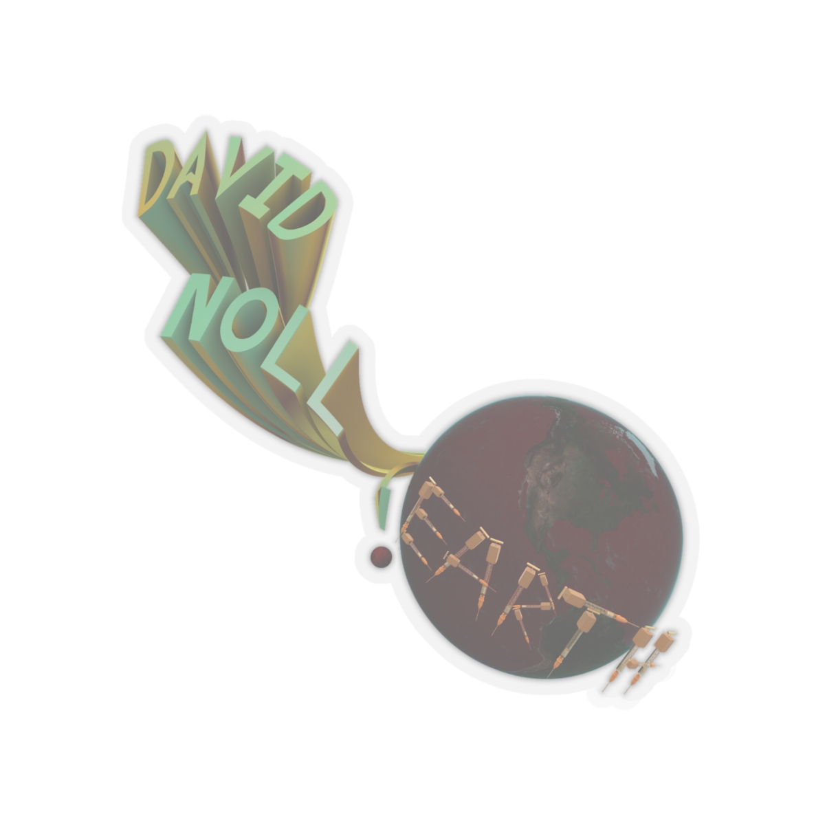 David Noll dot Earth Transparent Cut-Out Stickers - Image 10