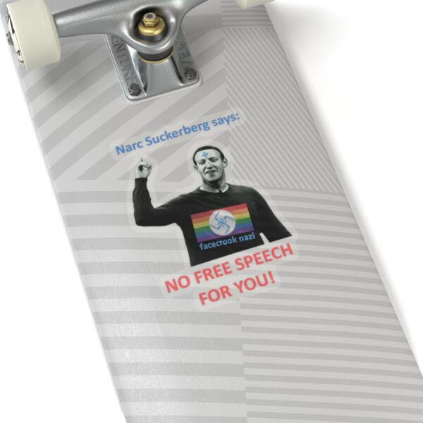 Narc Suckerberg Transparent Cut-Out Stickers