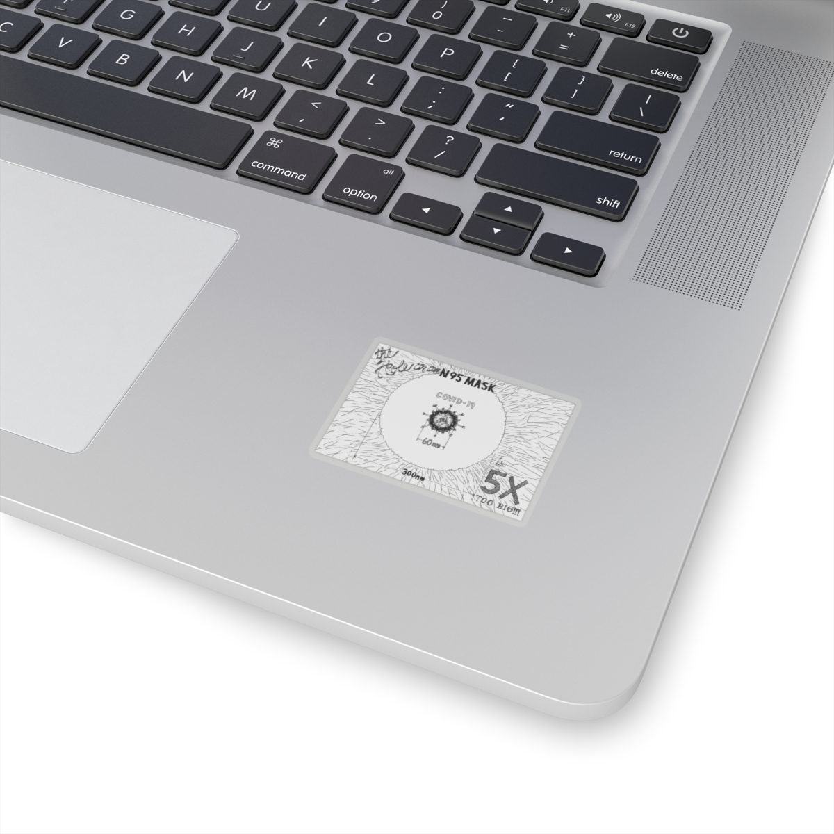 The Hole on an N95 Mask is 5X Too Big!!! Transparent Cut-Out Stickers - Image 5