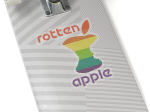 Rotten Apple Transparent Cut-Out Stickers