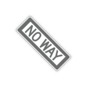 No Way Transparent Cut-Out Stickers - Thumbnail Image 4