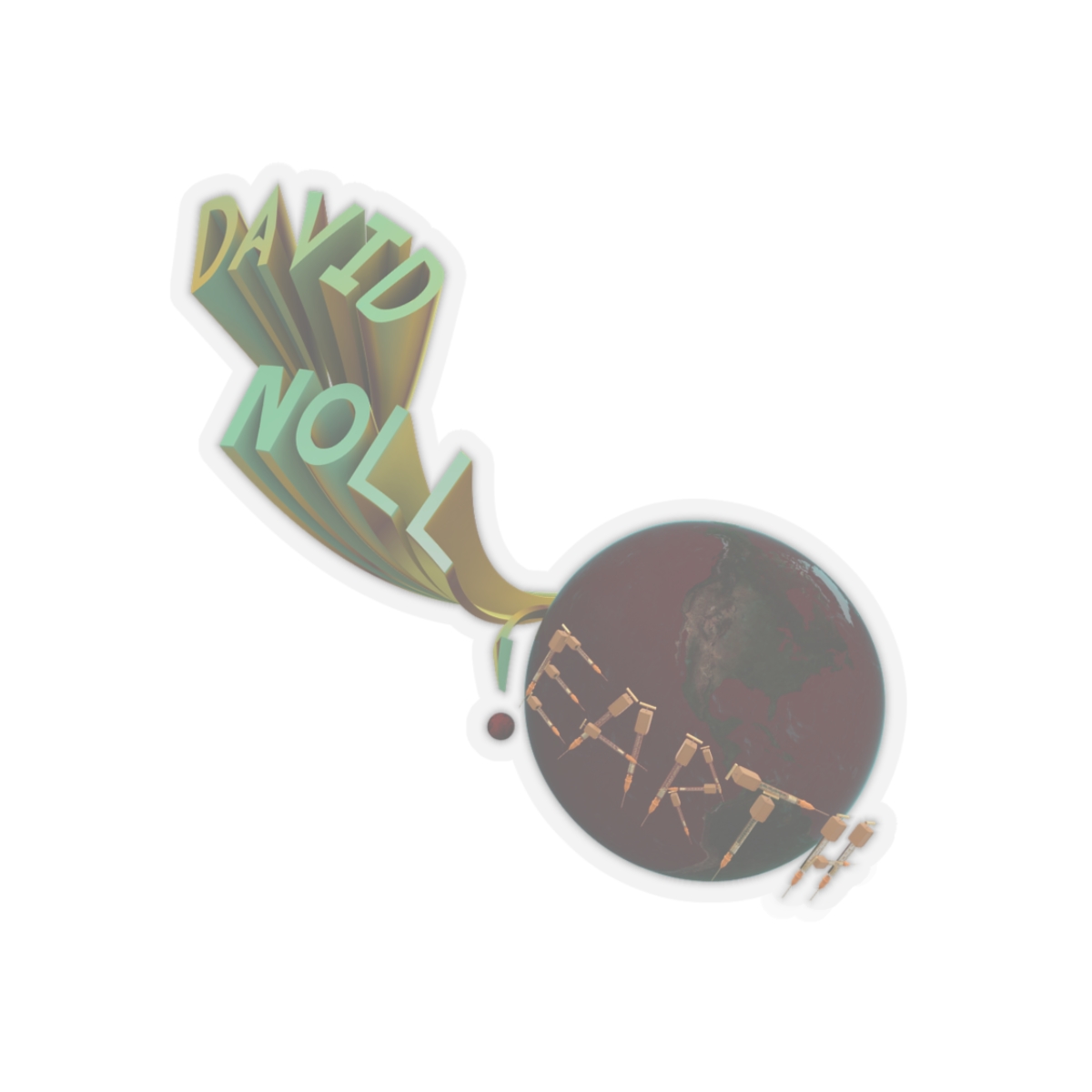 David Noll dot Earth Transparent Cut-Out Stickers - Image 7