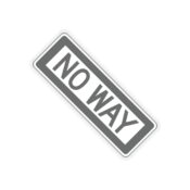 No Way Transparent Cut-Out Stickers - Thumbnail Image 7