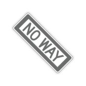 No Way Transparent Cut-Out Stickers - Thumbnail Image 2