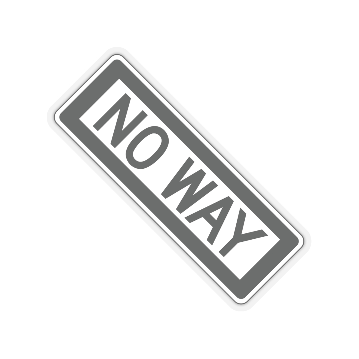 No Way Transparent Cut-Out Stickers - Image 2
