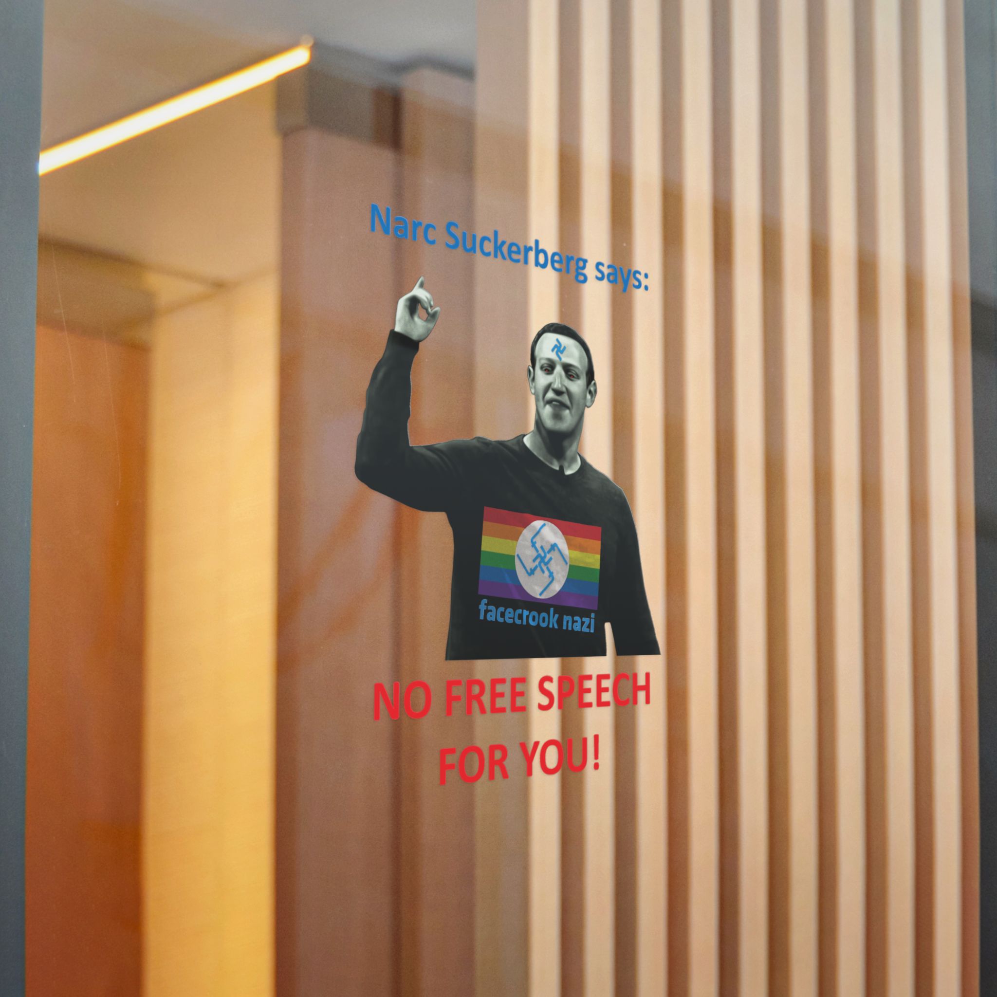 Narc Suckerberg Direct to Film Transparent Stickers - Image 6