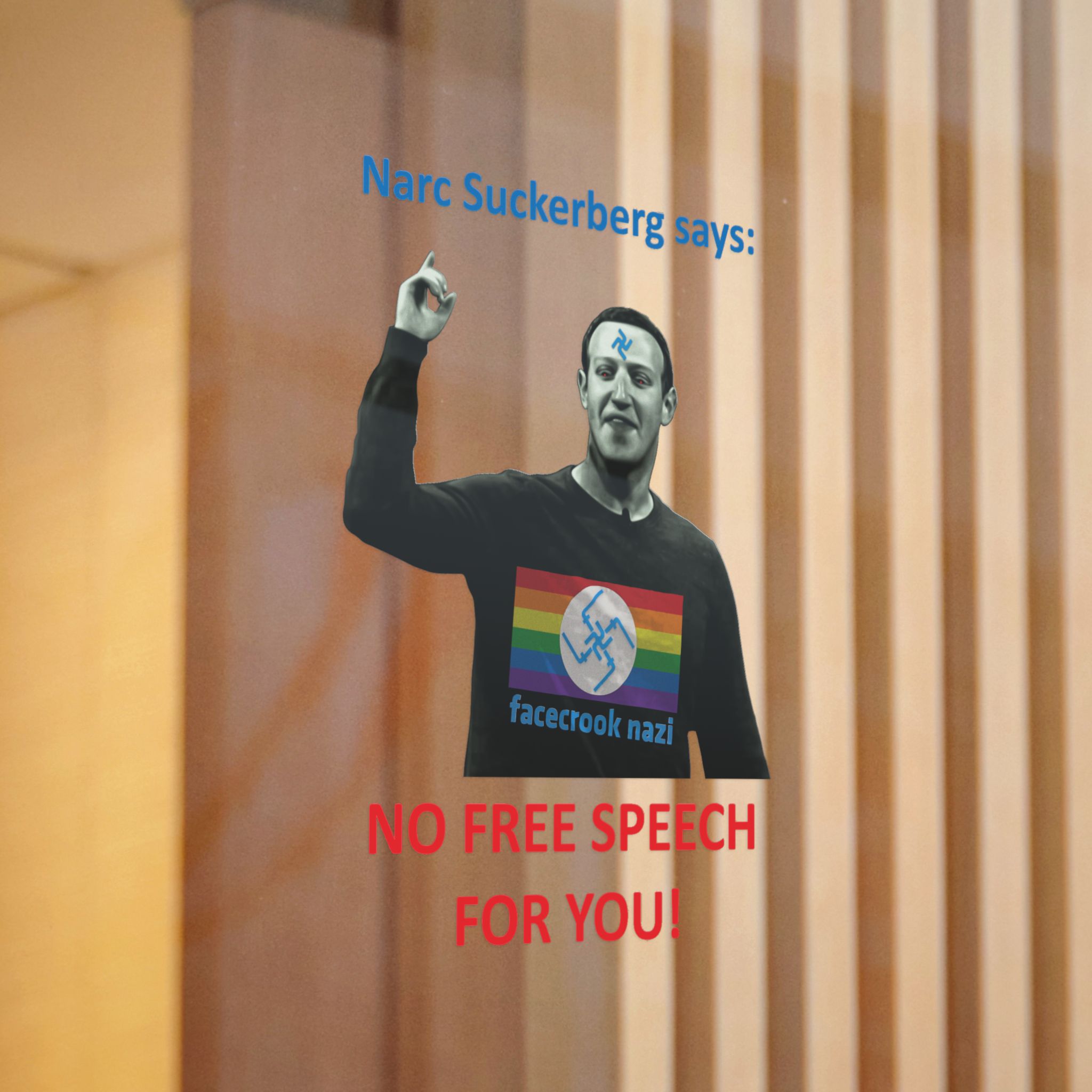 Narc Suckerberg Direct to Film Transparent Stickers - Image 4