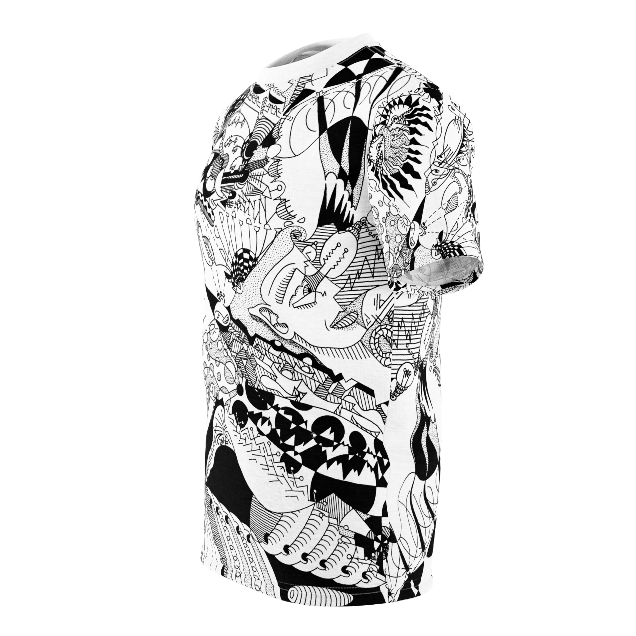 Crunching on Patterns to Infinity Men's All Over Printed T Shirt - Image 5