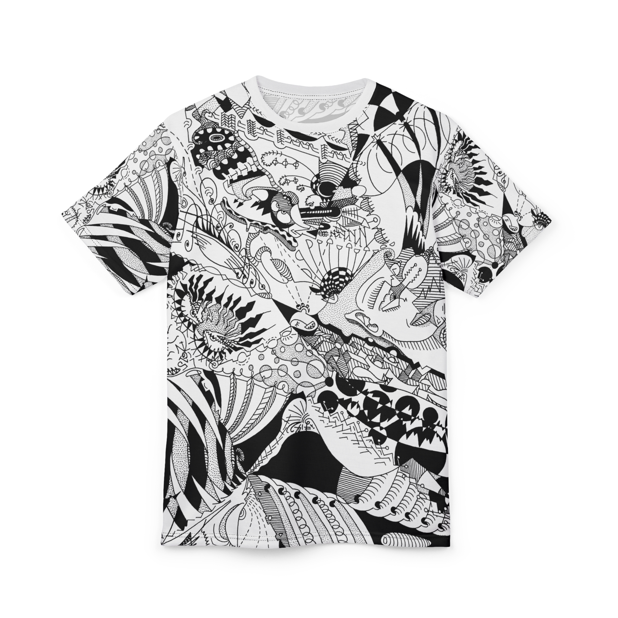 Crunching on Patterns to Infinity Men's All Over Printed T Shirt - Image 11