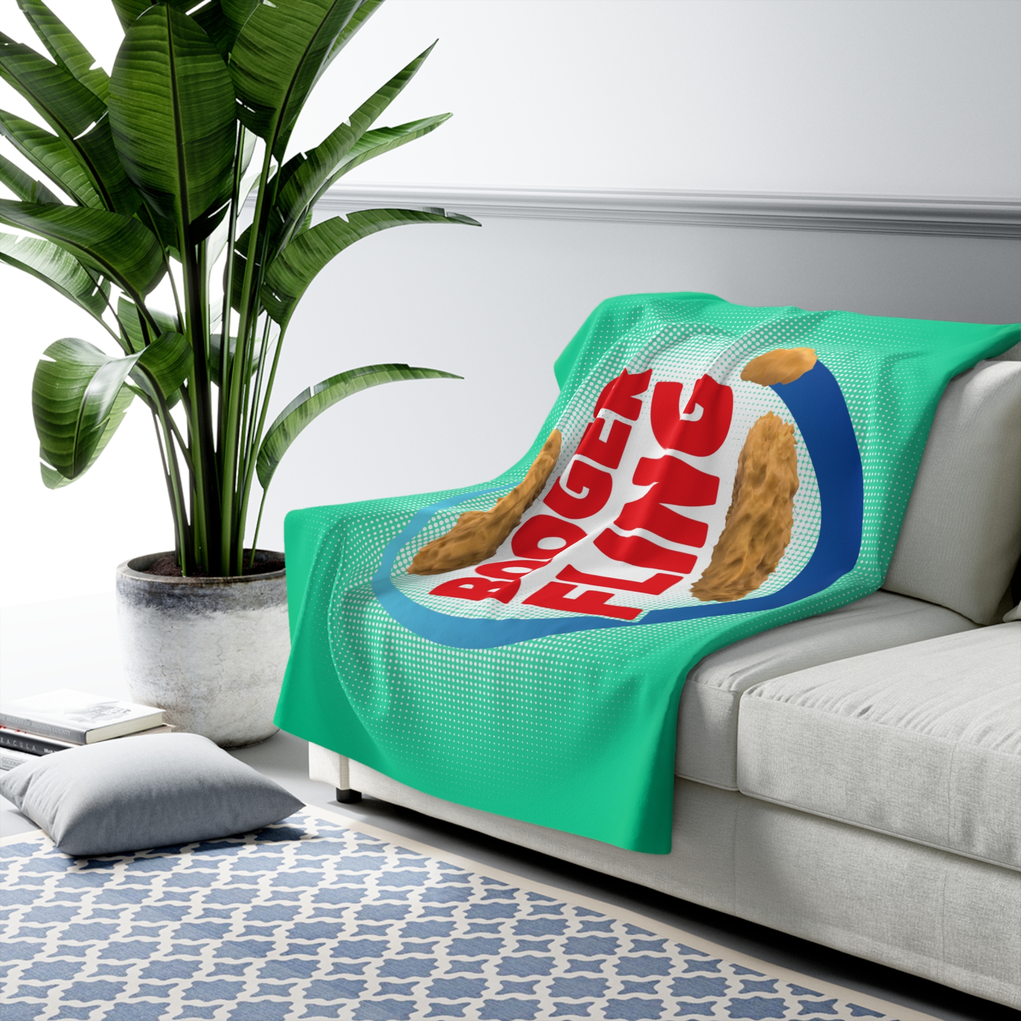 Booger Fling Sherpa Fleece Blanket - Image 3