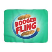 booger fling sherpa fleece blanket
