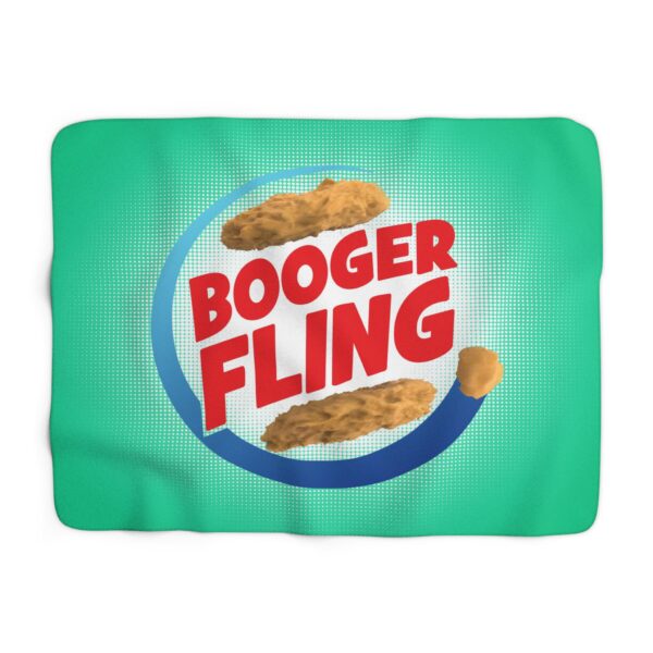 booger fling sherpa fleece blanket
