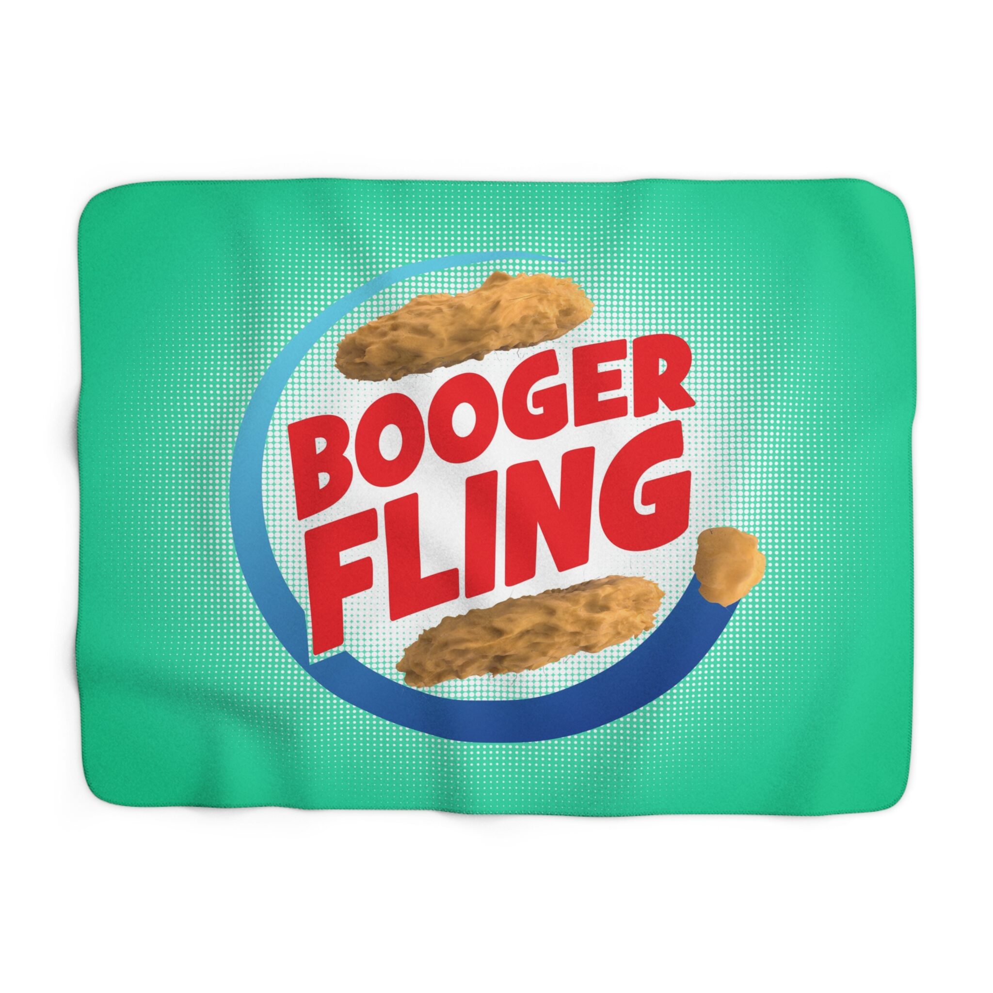 booger fling sherpa fleece blanket