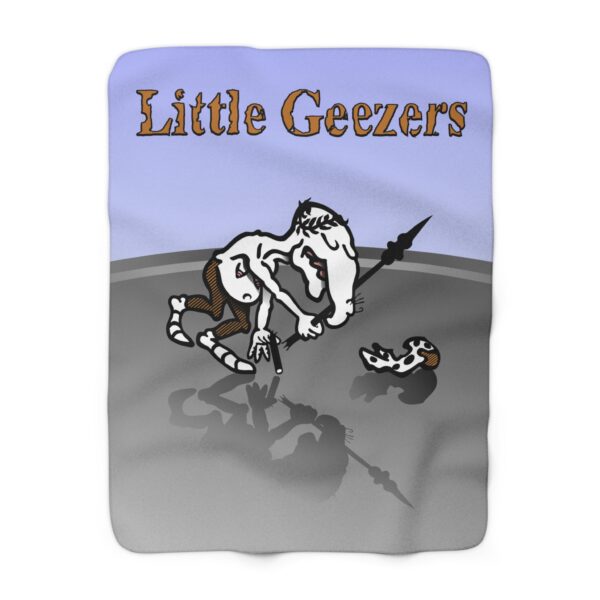 little geezers sherpa fleece blanket