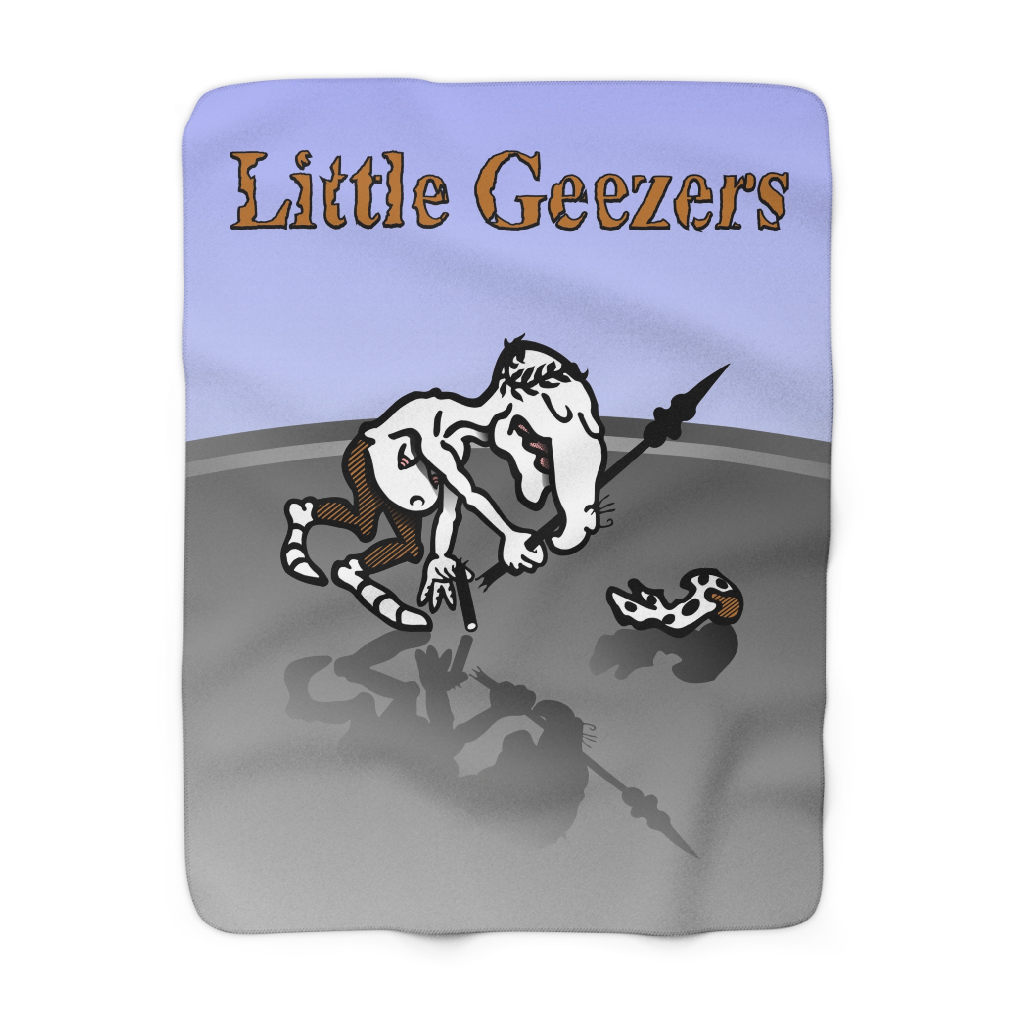 little geezers sherpa fleece blanket