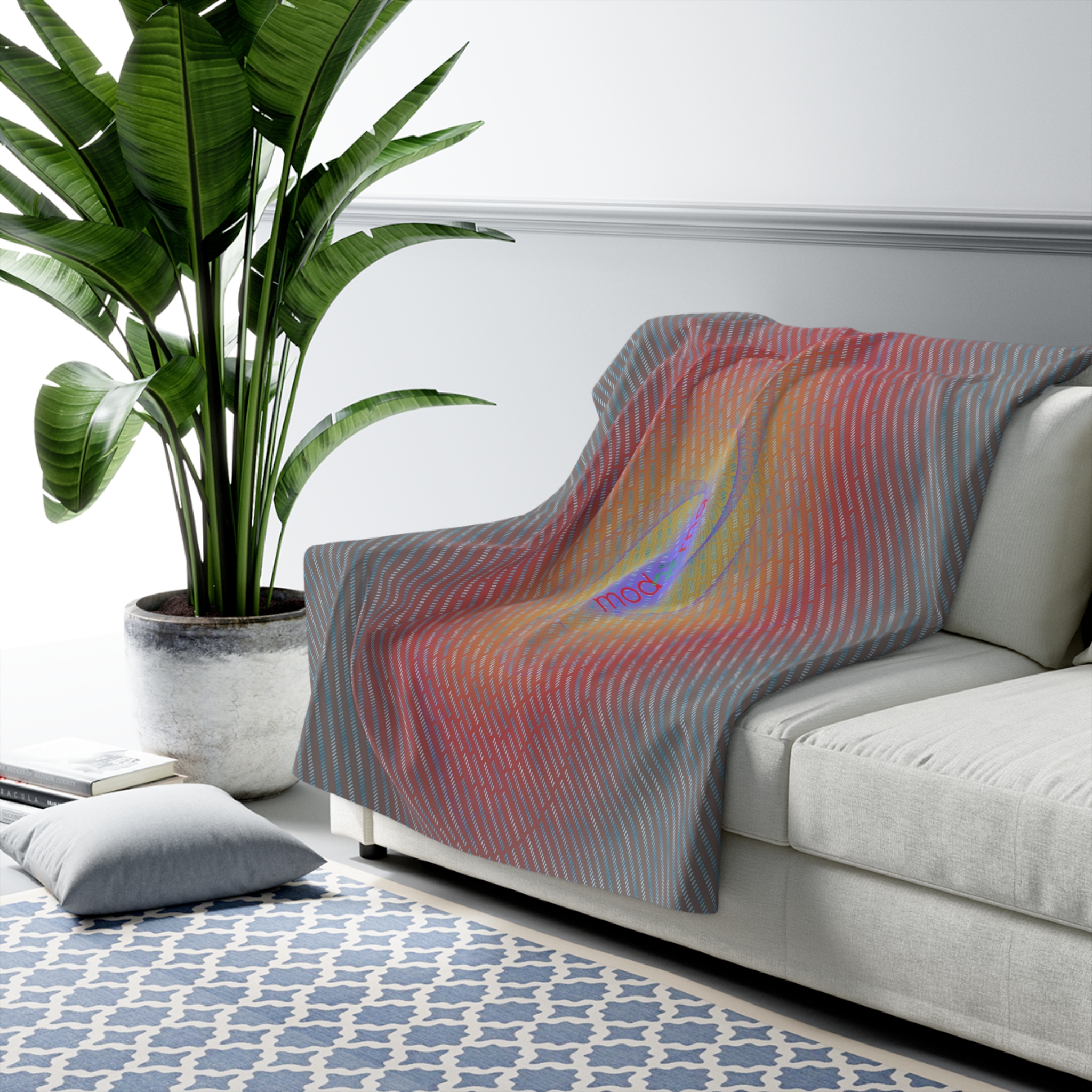 Moderna Sherpa Fleece Blanket - Image 3